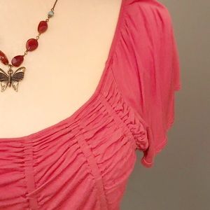 Boho Ruching Top Size Medium